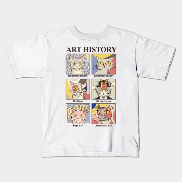 Art History Kids T-Shirt by thiagocorrea